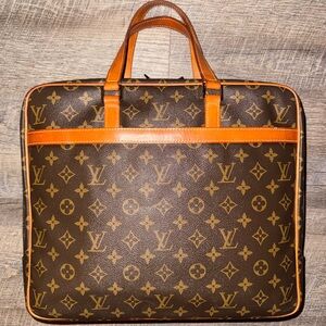 Louis Vuitton Porte Documents Pegas Briefcase Monogram Canvas Bag Vintage SR1021